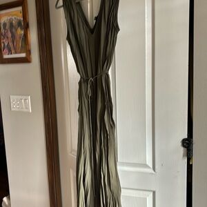 Forest green R&W full maxi dress